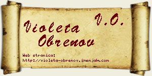 Violeta Obrenov vizit kartica